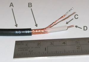 Fig.9 Fotografia de un cable coaxil RG59 que es el m&aacute;s indicado en nuestro caso