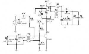 Fig.1 Radio de AM de 1 transistor