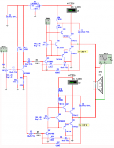 Fig.10 Amplificador para autom&oacute;vil con inversor y control de volumen