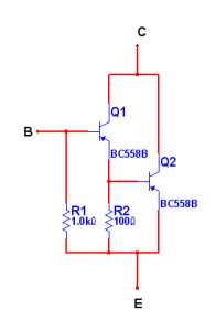 Fig.7 Verdadera disposici&oacute;n Darlington