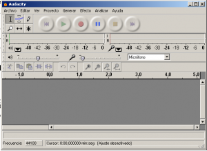 Fig.1 Pantalla del Audacity