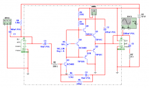 Fig.2 Circuito de la plaqueta sin inversor; sin capacitor de salida y sin regulador de tensi&oacute;n