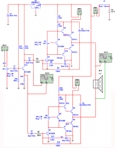 Fig.7 Circuito completo de un canal con el instrumental conectado