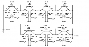 Fig.1 Circuito del atenuador a pianito