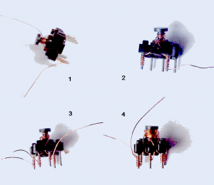 Fig.5 Secuencia de fotos del bobinado de T1