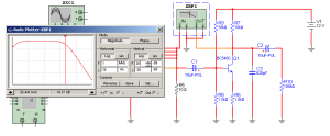 Fig.7 Capacitor de filtro elegido para que no corte en 20 KHz