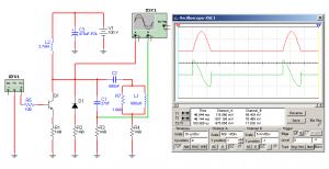 Fig.9 Forma de se&ntilde;al de corriente por el capacitor de retrazado