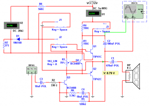 Fig.5 Circuito del amplificador modificado para medir sobrecalentamiento