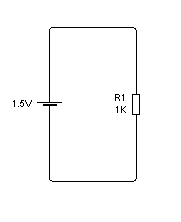 Fig. 1 Circuito de una pila cargada con un resistor