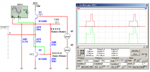 Fig.5 Oscilogramas de base y de salida SC1