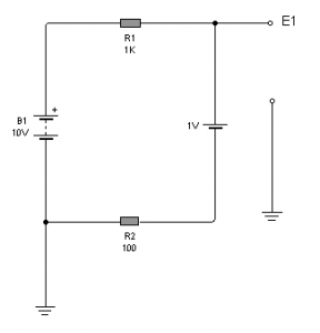 Fig.3. Circuito de aplicaci&oacute;n de la segunda ley de Kirchoff