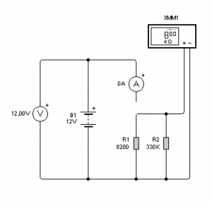 Fig.11 Medici&oacute;n de la resistencia equivalente paralela