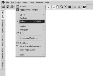 Fig.3 Pantalla desplegable Wiew predisponiendo "Gallery"