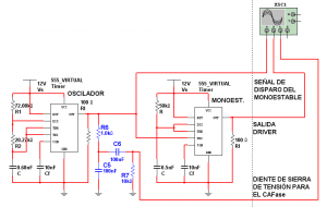 Fig.5 Oscilador y salida horizontal 
