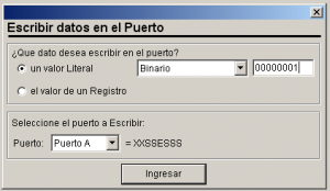 Fig.8 Escritura en un puerto