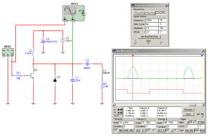 Fig.1 Oscilograma de colectar en una etapa de deflexi&oacute;n horizontal