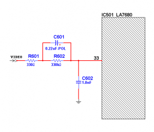 FIG.5 Circuito del separador de sincronismo del LA7680