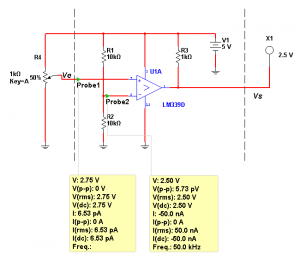 Fig.1 Comparador de tensi&oacute;n o circuito de decisi&oacute;n