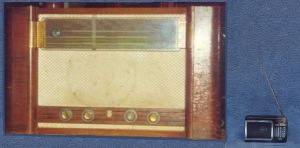 Fig.6 Comparaci&oacute;n entre una radio de 1940 y del 2007